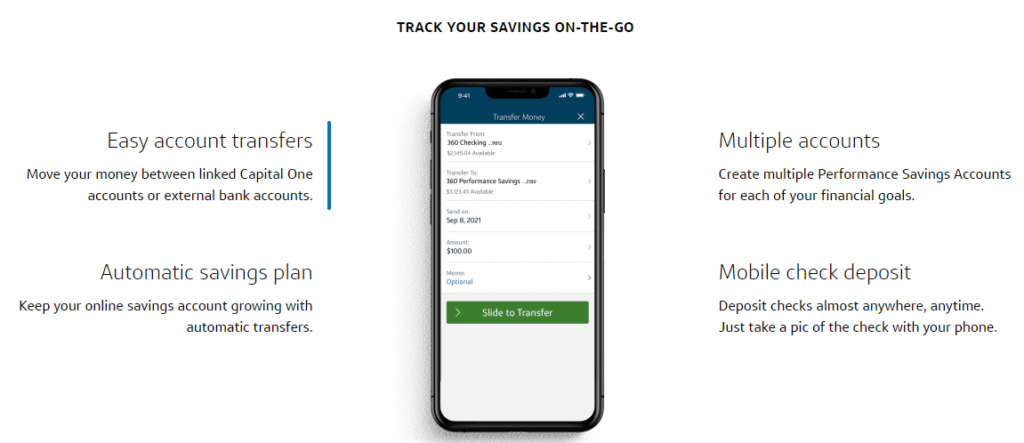 Capital One 360 Savings Features